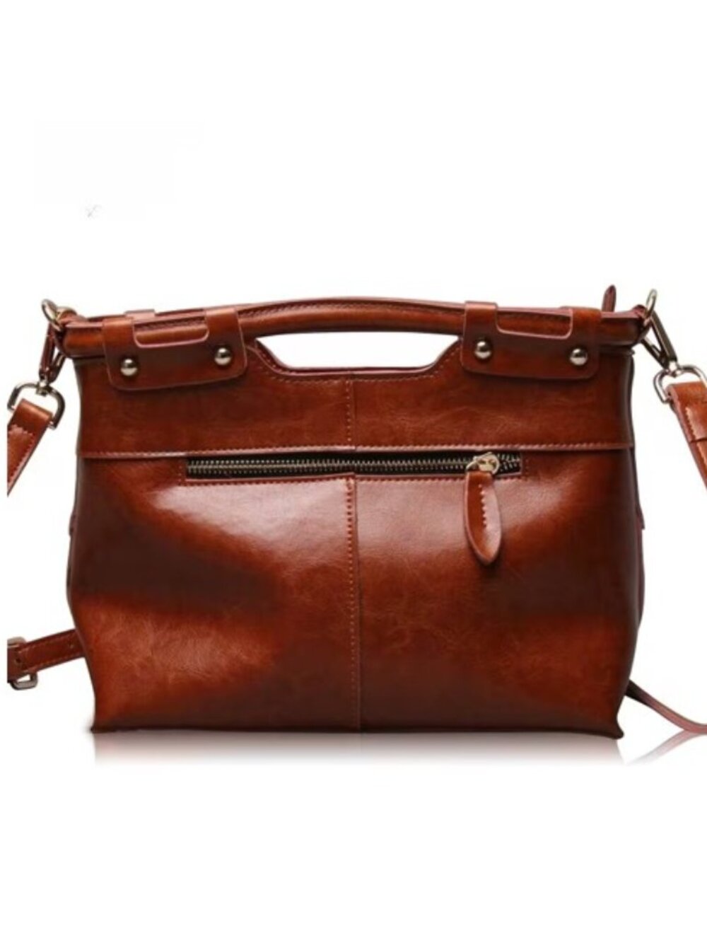 Lovely Black Genuine Top-Grain Vintage Tote Bag Suitable for Women - Large - Picture 7 of 9